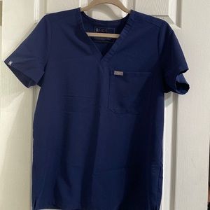 Navy Figs scrub top